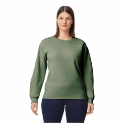 Gildan Unisex Adult Softstyle Fleece Midweight Pullover - S, Military Green