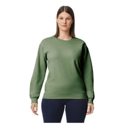 Gildan Unisex Adult Softstyle Fleece Midweight Pullover - S, Military Green