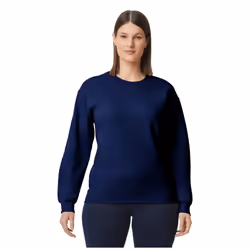 Gildan Unisex Adult Softstyle Fleece Midweight Pullover - S, Navy Blue