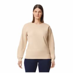 Gildan Unisex Adult Softstyle Fleece Midweight Pullover - S, Sand