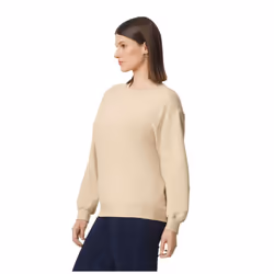 Gildan Unisex Adult Softstyle Fleece Midweight Pullover - S, Sand