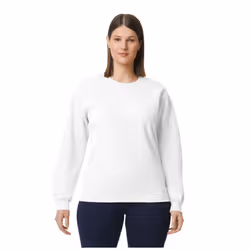 Gildan Unisex Adult Softstyle Plain Midweight Fleece Top - S, White