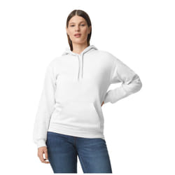 Gildan Unisex Adult Softstyle Plain Fleece Midweight Hoodie - S, White