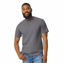 Gildan Unisex Adult Softstyle Heather Midweight T-Shirt - XXL, Graphite
