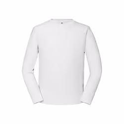Fruit of the Loom Mens Iconic Premium Plain Long-Sleeved T-Shirt - XXL, White