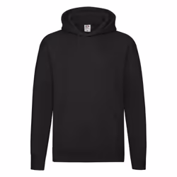 Fruit of the Loom Mens Premium Hoodie - 3XL, Black
