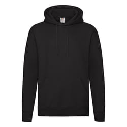 Fruit of the Loom Mens Premium Hoodie - 4XL, Black