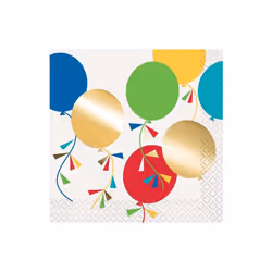 Unique Party Balloons Cocktail Napkins (Pack of 16)