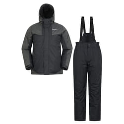 Mountain Warehouse Mens Ski Jacket & Trousers - XL, Black