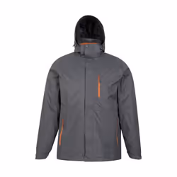 Mountain Warehouse Mens Bracken Extreme 3 in 1 Waterproof Jacket - XS, Grey