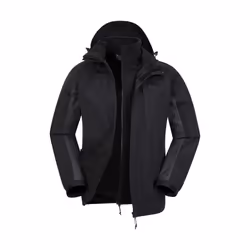 Mountain Warehouse Mens Thunderstorm 3 in 1 Waterproof Jacket - 3XL, Grey