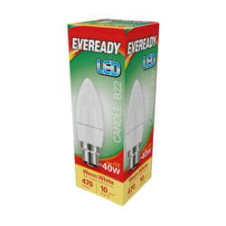 Eveready B22 LED Candle Bulb - 4w, Warm White