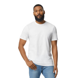 Gildan Unisex Adult Softstyle Plain Enzyme Washed T-Shirt - XL, White