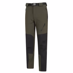 Mountain Warehouse Mens Forest Water Resistant Hiking Trousers - 36R, Green