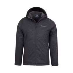 Mountain Warehouse Mens Exodus Showerproof Soft Shell Jacket - S, Black