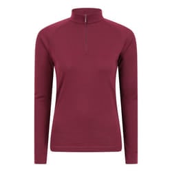 Mountain Warehouse Womens/Ladies Talus Zip Neck Long-Sleeved Thermal Top - 8 UK, Pink