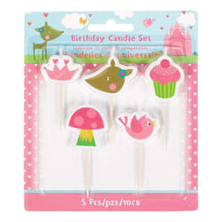 Amscan Woodland Princess Pick Candles (Pack of 5)