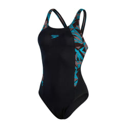 Speedo Womens/Ladies Hyperboom Splice Eco Endurance+ One Piece Swimsuit - 8 UK, Black/Blue