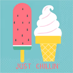 Amscan Just Chillin' Ice Cream Summer Napkins (Pack of 16)