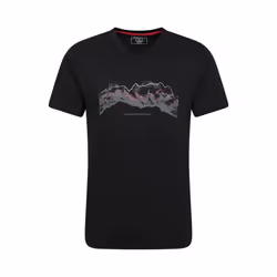 Mountain Warehouse Mens Tech Mountains Organic T-Shirt - XXS, Black