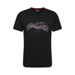 Mountain Warehouse Mens Tech Mountains Organic T-Shirt - XXS, Black