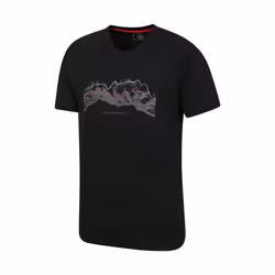 Mountain Warehouse Mens Tech Mountains Organic T-Shirt - XXS, Black