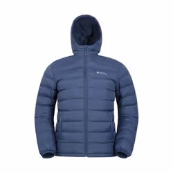 Mountain Warehouse Mens Seasons Faux Fur Lined Padded Jacket - M, Navy