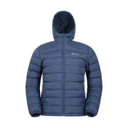 Mountain Warehouse Mens Seasons Faux Fur Lined Padded Jacket - M, Navy