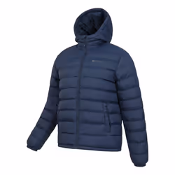 Mountain Warehouse Mens Seasons Faux Fur Lined Padded Jacket - M, Navy