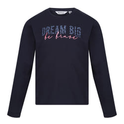 Regatta Childrens/Kids Wenbie III Slogan Long-Sleeved T-Shirt - 7-8 Years, Navy