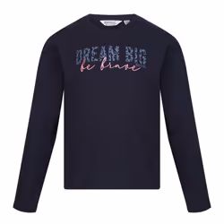 Regatta Childrens/Kids Wenbie III Slogan Long-Sleeved T-Shirt - 11-12 Years, Navy