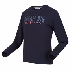 Regatta Childrens/Kids Wenbie III Slogan Long-Sleeved T-Shirt - 11-12 Years, Navy