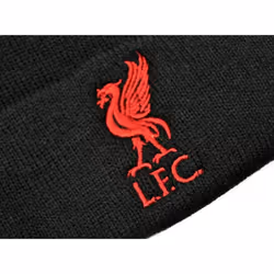 Liverpool FC Unisex Adult Bronx Liver Bird Knitted Turned Up Cuff Beanie - One Size, Black/Red