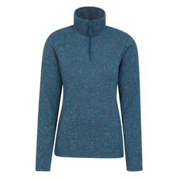 Mountain Warehouse Womens/Ladies Idris Half Zip Fleece Top - 10 UK, Teal