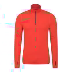 Mountain Warehouse Mens Vault Recycled Half Zip Long-Sleeved Top - XXS, Orange