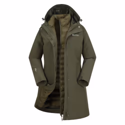 Mountain Warehouse Womens/Ladies Alaskan Long 3 in 1 Jacket - 6 UK, Khaki Green