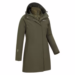 Mountain Warehouse Womens/Ladies Alaskan Long 3 in 1 Jacket - 6 UK, Khaki Green