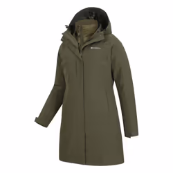Mountain Warehouse Womens/Ladies Alaskan Long 3 in 1 Jacket - 6 UK, Khaki Green