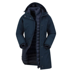 Mountain Warehouse Womens/Ladies Alaskan Long 3 in 1 Jacket - 12 UK, Navy