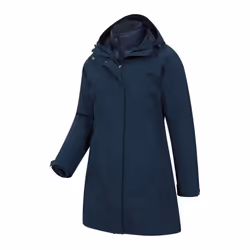 Mountain Warehouse Womens/Ladies Alaskan Long 3 in 1 Jacket - 12 UK, Navy