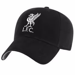 Liverpool FC Unisex Adult Core Cap - One Size, Black/White