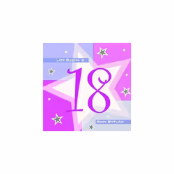 Amscan Shimmer 18th Napkins (Pack of 16)