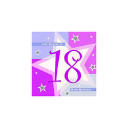 Amscan Shimmer 18th Napkins (Pack of 16)