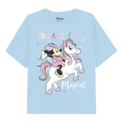 Disney Girls You Are Magical Minnie Mouse T-Shirt - 5-6 Years, Light Blue