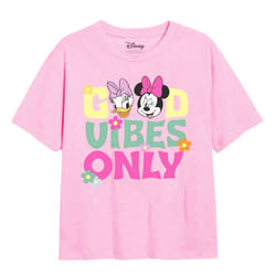 Disney Girls Good Vibes Only Minnie Mouse T-Shirt - 3-4 Years, Light Pink
