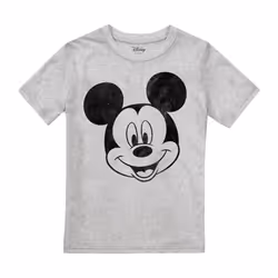 Disney Boys Mickey Mouse Face T-Shirt - 7-8 Years, Sports Grey