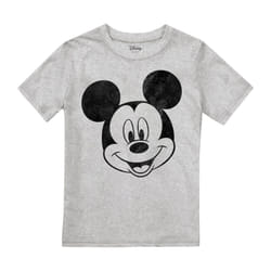 Disney Boys Mickey Mouse Face T-Shirt - 7-8 Years, Sports Grey