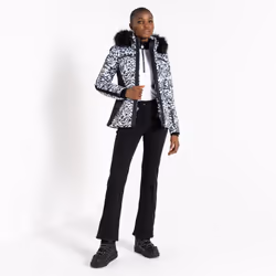Regatta Womens/Ladies Julien Macdonald Mastery Animal Print Ski Jacket - 18 UK, White/Black