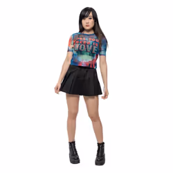 The Beatles Womens/Ladies All You Need Is Love Mesh Crop Top - XS, Blue