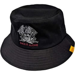 Queen Unisex Adult Face It Alone Bucket Hat - L-XL, Black